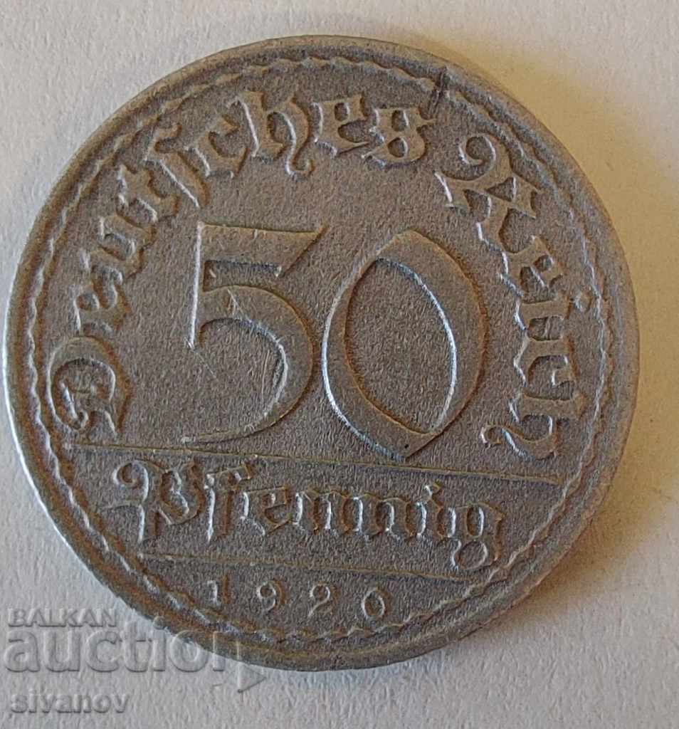 Германия 50 Пфенинга 1920 A   #842