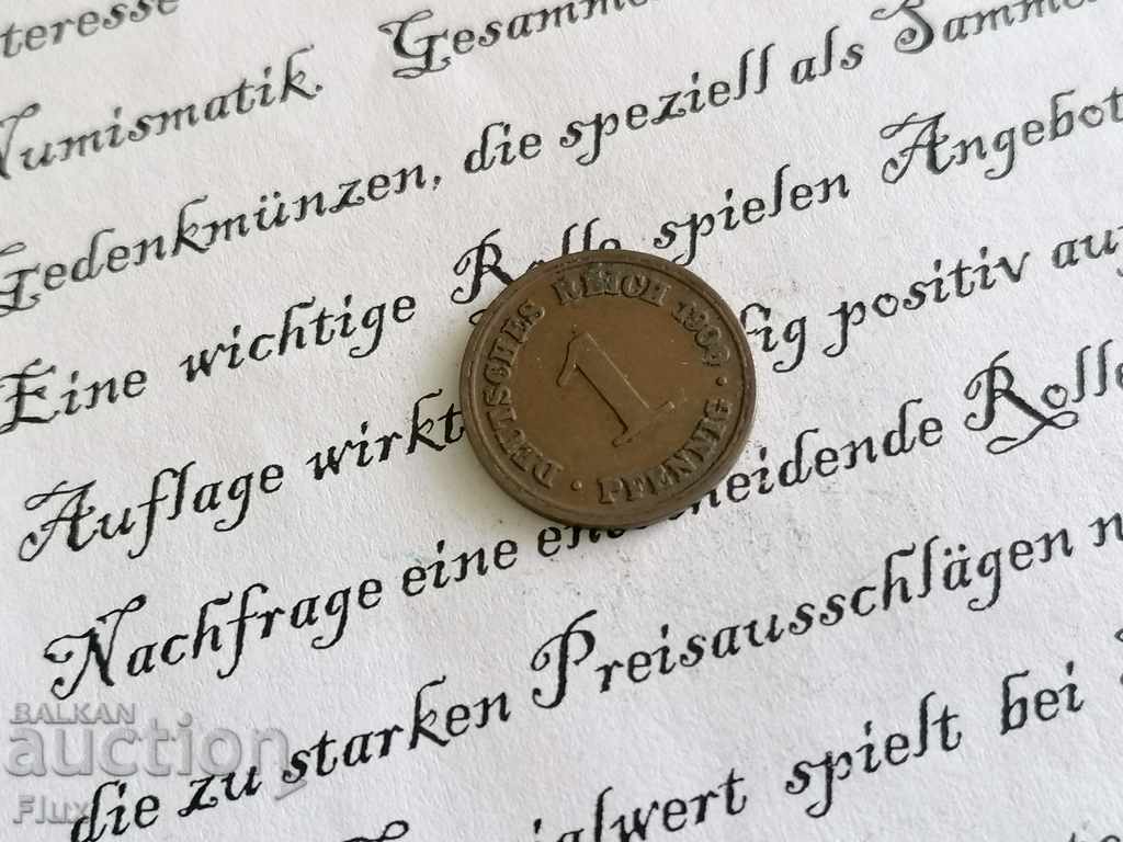 Moneda Reich - Germania - 1 pfennig 1900; Seria D