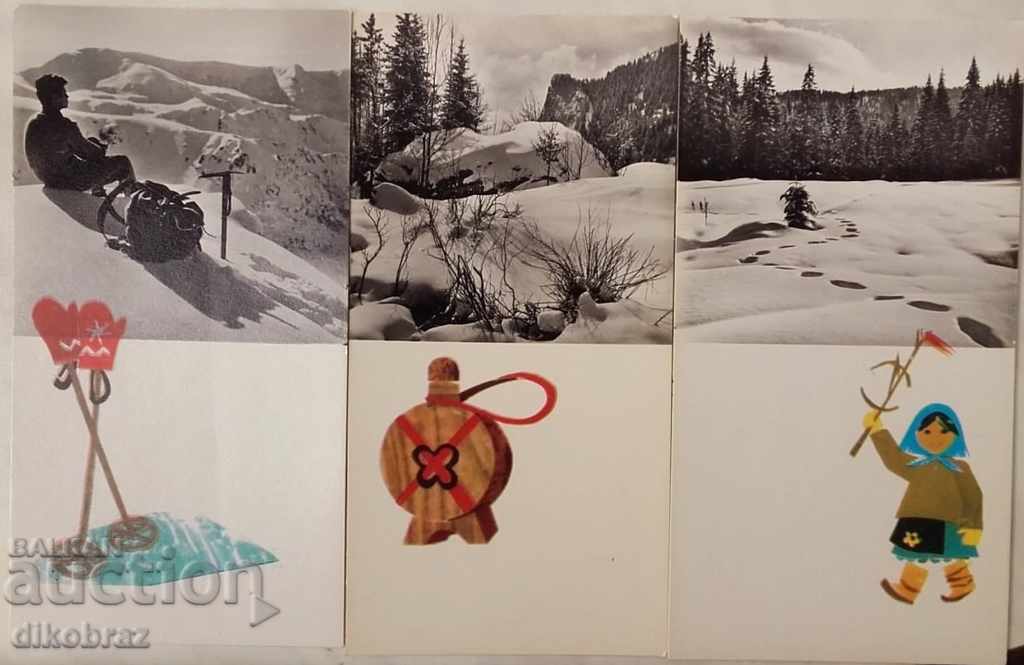 Auction 9 pieces - Winter landscapes - 1960 Auction 9 pieces - Winter landscapes - 1960