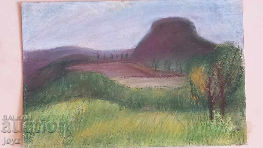 КАРТИНА ПЕЙЗАЖ креда-пастел / МАРИЯ МЕЖДУРЕЧКА с цена 20.00 лв. | € 10.23 КАРТИНА ПЕЙЗАЖ креда-пастел / МАРИЯ МЕЖДУРЕЧКА с цена 20.00 лв. | € 10.23