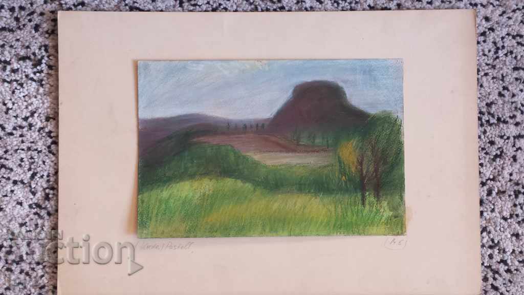 КАРТИНА ПЕЙЗАЖ креда-пастел / МАРИЯ МЕЖДУРЕЧКА КАРТИНА ПЕЙЗАЖ креда-пастел / МАРИЯ МЕЖДУРЕЧКА