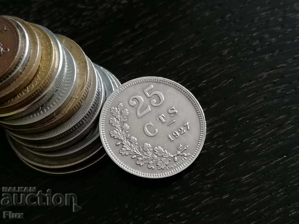 Delivery of Coin - Luxembourg - 25 centimes 1927