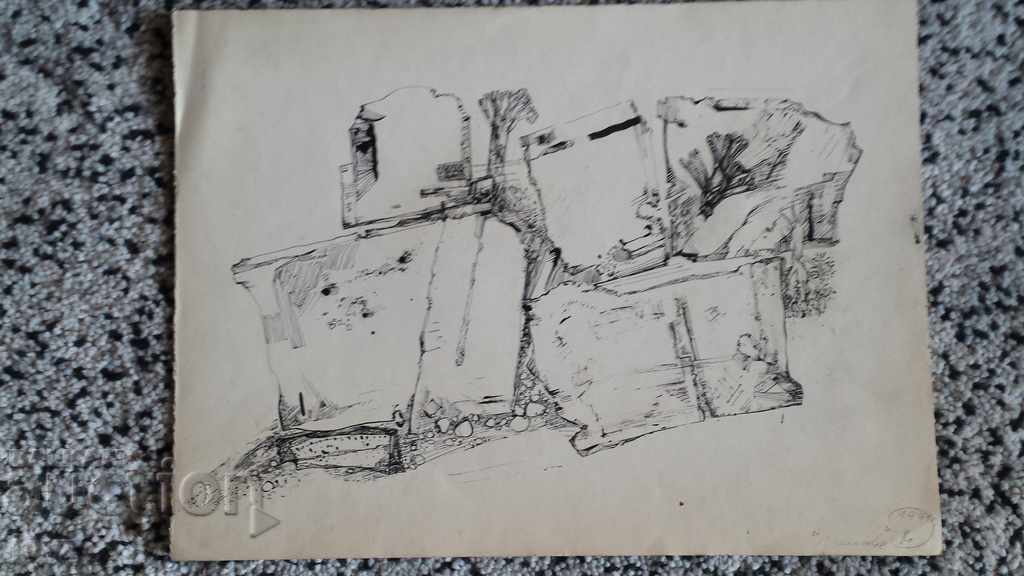 КАРТИНА АБСТРАКЦИЯ 91г туш / МАРИЯ МЕЖДУРЕЧКА с цена 15.00 лв. | € 7.67 КАРТИНА АБСТРАКЦИЯ 91г туш / МАРИЯ МЕЖДУРЕЧКА с цена 15.00 лв. | € 7.67