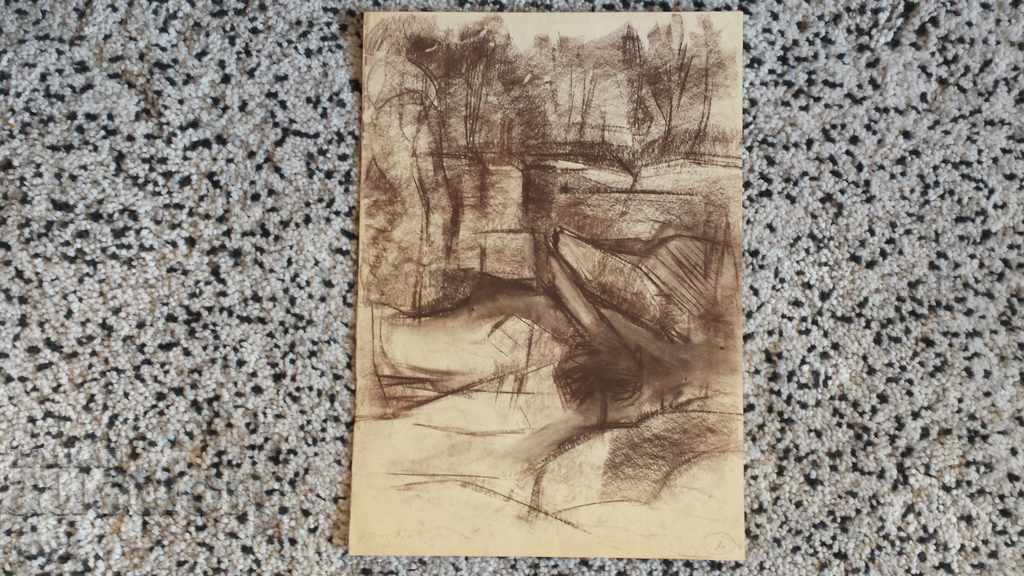 PAINTING LANDSCAPE chalk / MARIA MEZDHURECHKA PAINTING LANDSCAPE chalk / MARIA MEZDHURECHKA