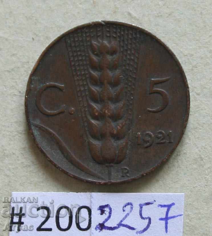 5 сантима 1921   Италия