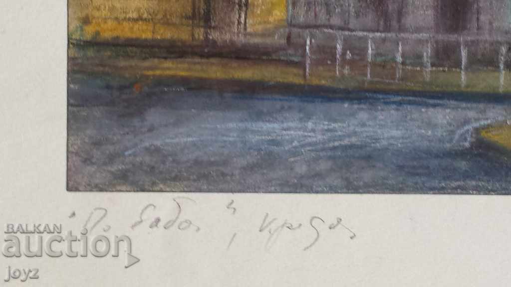 CITYSCAPE PAINTING "PO BABA" chalk / MARIA MEZHURECHKA - 5 CITYSCAPE PAINTING "PO BABA" chalk / MARIA MEZHURECHKA - 5