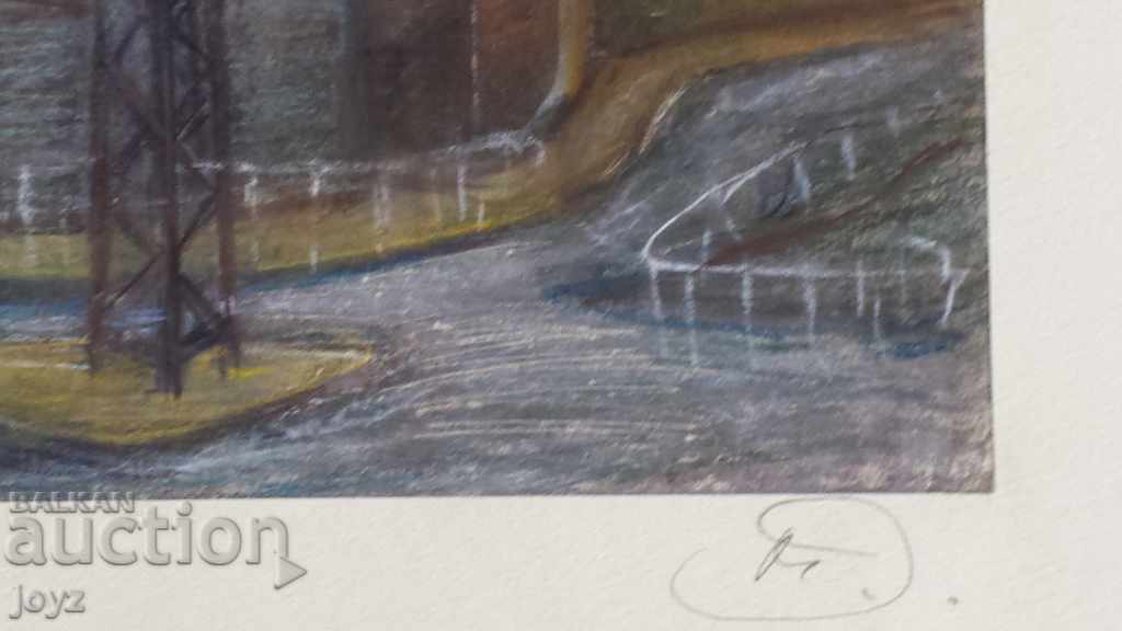 CITYSCAPE PAINTING "PO BABA" chalk / MARIA MEZHURECHKA - 6 CITYSCAPE PAINTING "PO BABA" chalk / MARIA MEZHURECHKA - 6