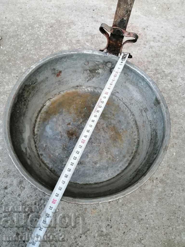 Παλιά κατσαρόλα χαλκού, χαλκού, δίσκος, δοχείο χαλκού - 6 Παλιά κατσαρόλα χαλκού, χαλκού, δίσκος, δοχείο χαλκού - 6