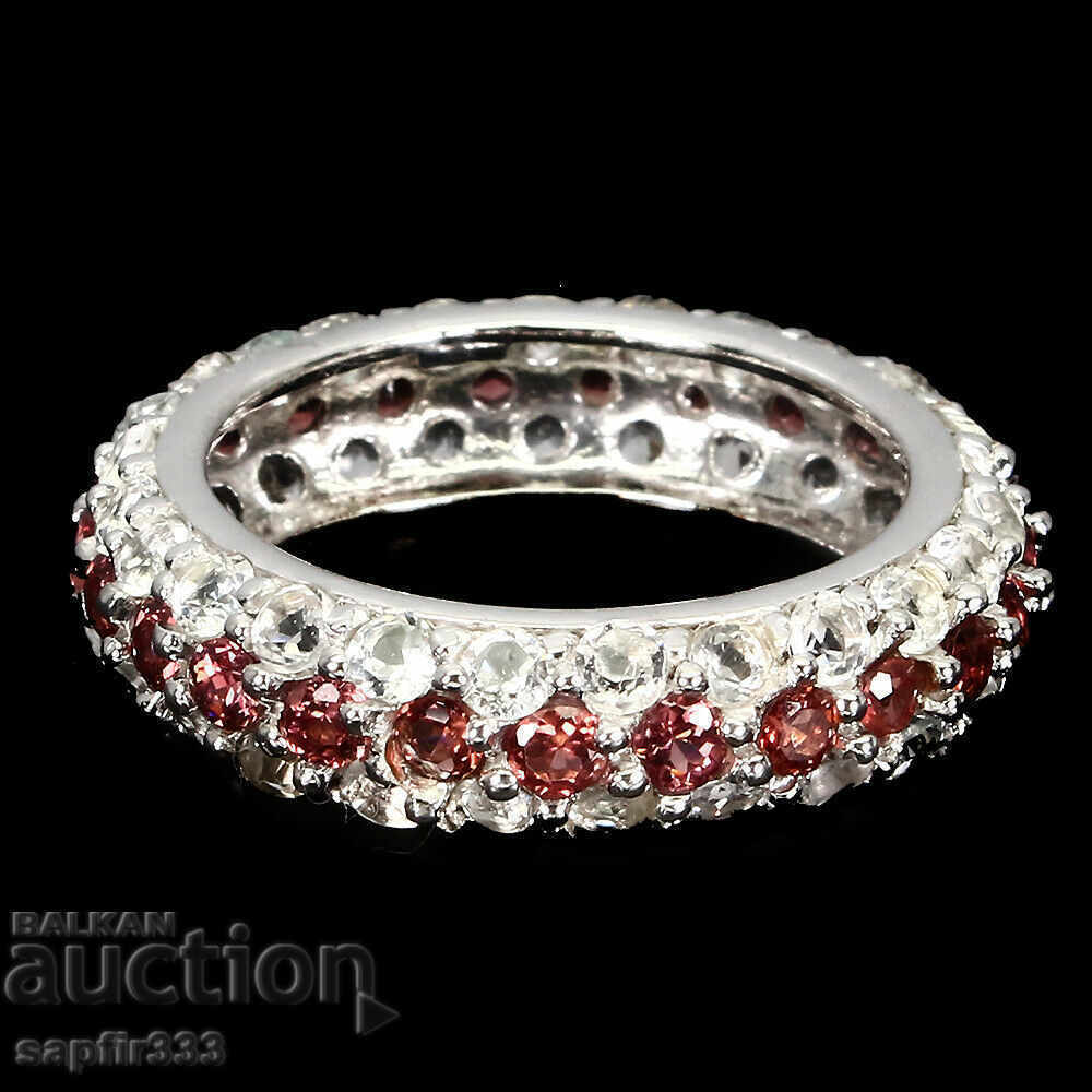 STYLISH DESIGNER RING WITH ORANGE SAPPHIRES AND AQUAMARINES with price 257.00 BGN | € 131.40 STYLISH DESIGNER RING WITH ORANGE SAPPHIRES AND AQUAMARINES with price 257.00 BGN | € 131.40