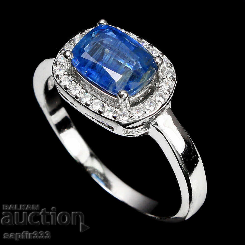 UNISEX DESIGNER RING WITH NATURAL KYANITE AND ZIRCONIA with price 357.00 BGN | € 182.53 UNISEX DESIGNER RING WITH NATURAL KYANITE AND ZIRCONIA with price 357.00 BGN | € 182.53