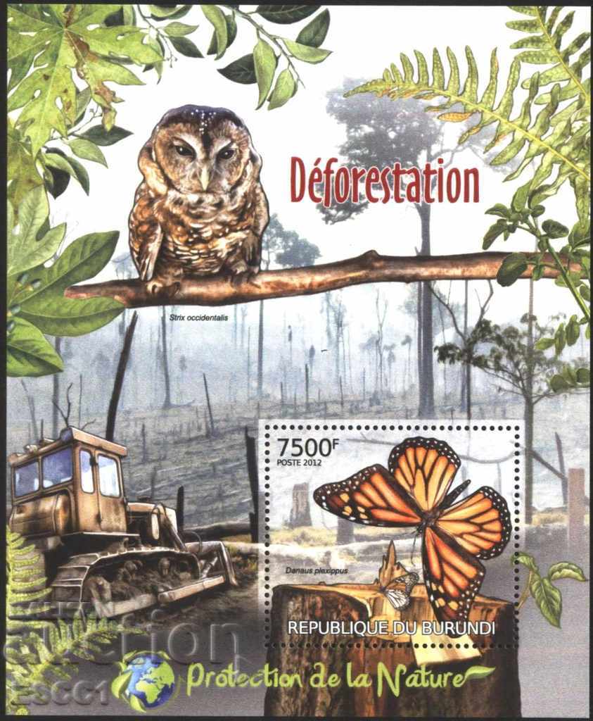 Чист блок Опазване природа Фауна Пеперуда Сова 2012 Бурунди