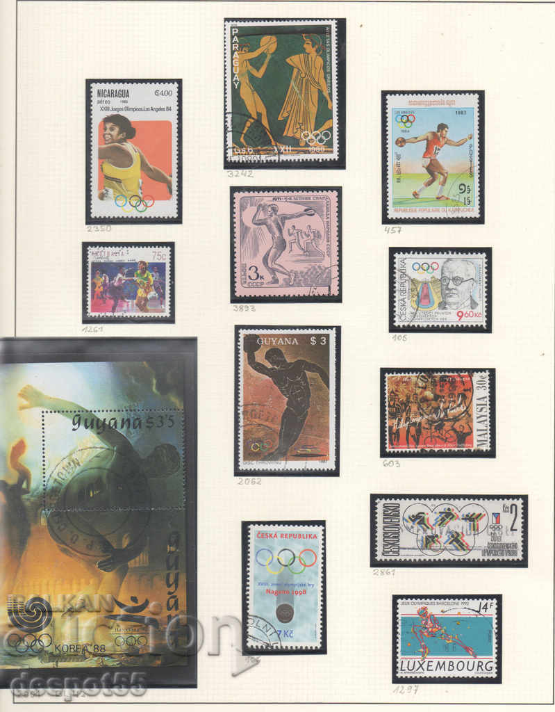 1980-1998. Different countries. Sport - athletics.