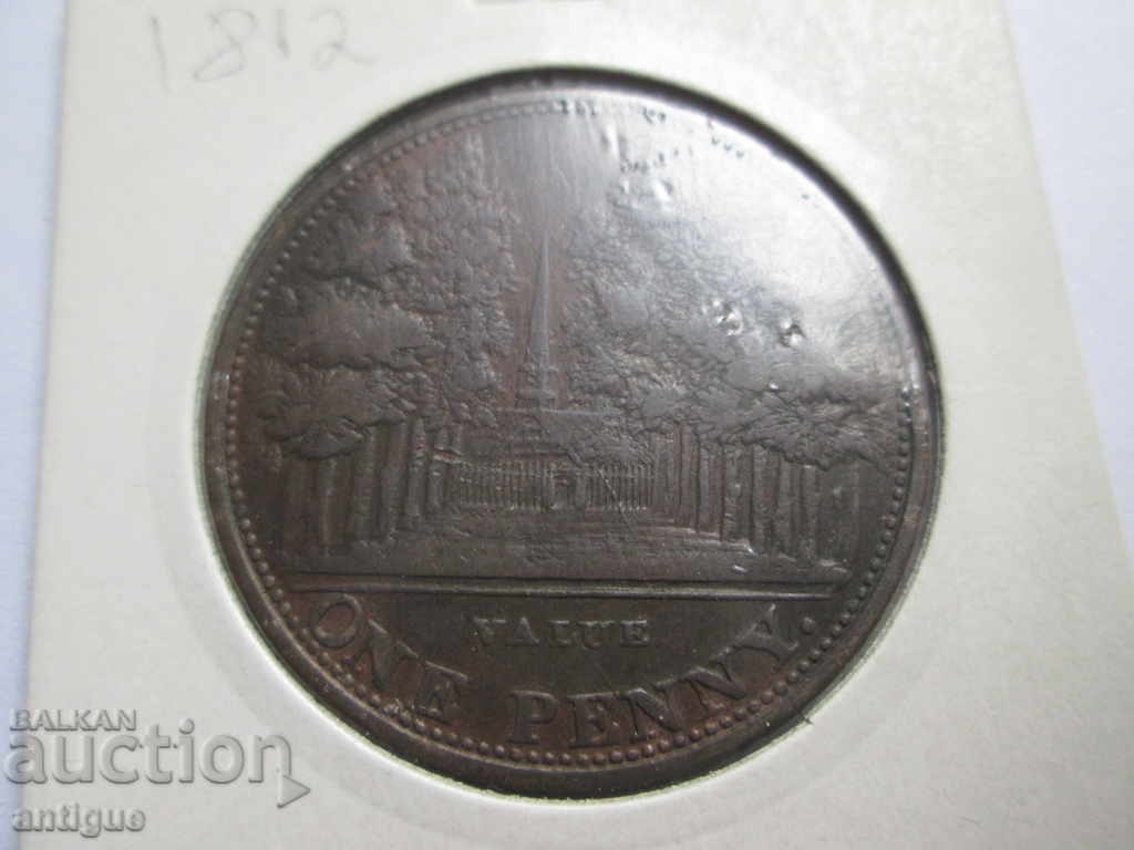 Auction  ONE PENNY CHELTENHAM TOKEN 1812