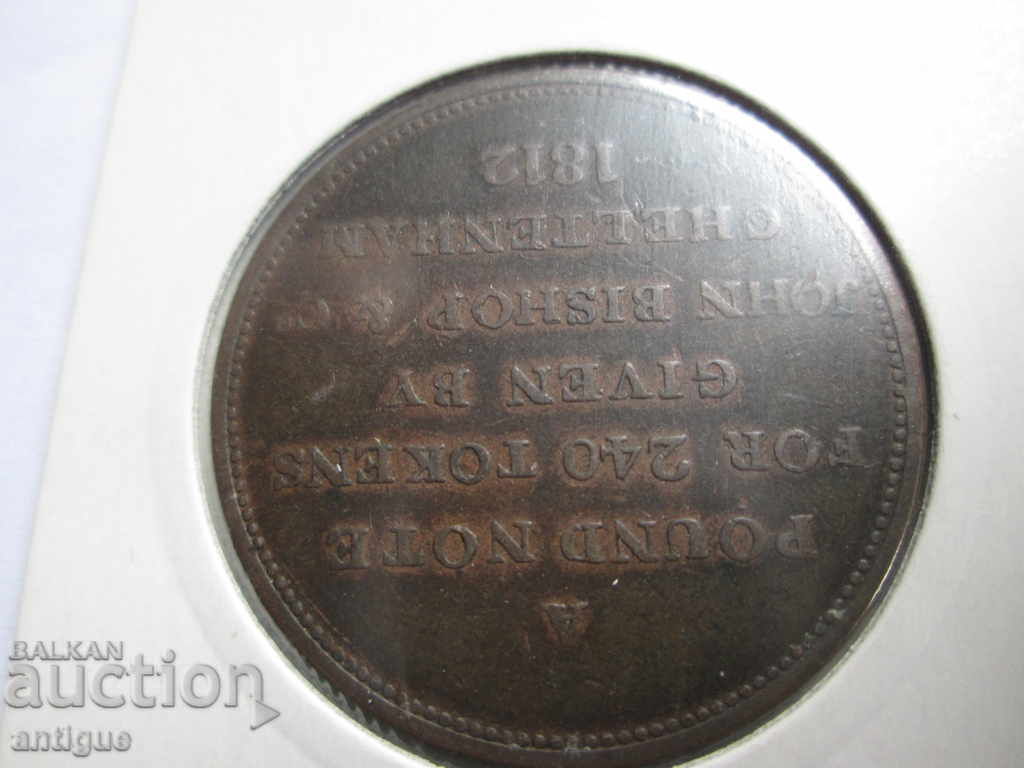 Delivery of ONE PENNY CHELTENHAM TOKEN 1812
