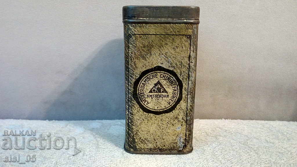 Metal, tin box medical against malaria Amsterdam with price 30.00 BGN | € 15.34