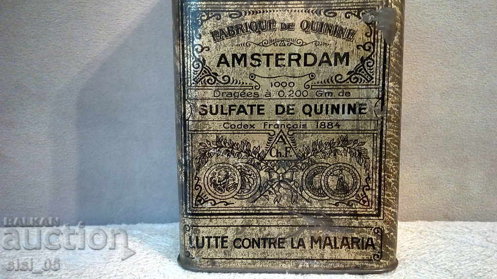 Metal, tin box medical against malaria Amsterdam - 5