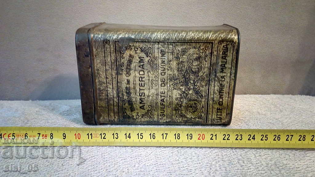 Metal, tin box medical against malaria Amsterdam - 6