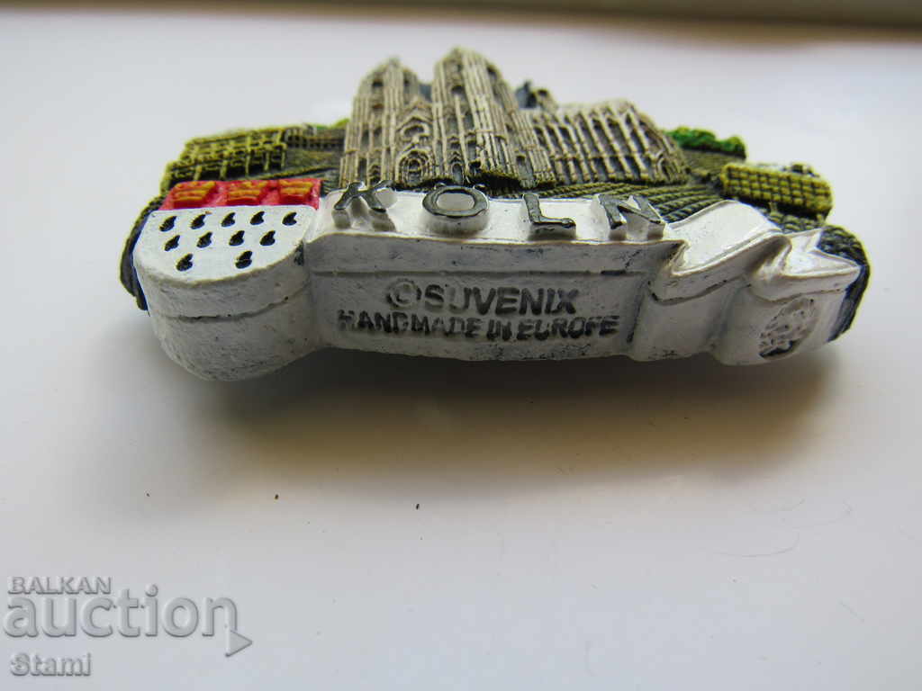 Auction Authentic ceramic magnet from Cologne, Germany, series-10 Auction Authentic ceramic magnet from Cologne, Germany, series-10