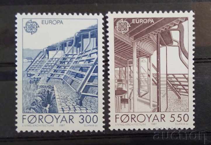 Insulele Feroe 1987 Europa CEPT Clădiri MNH