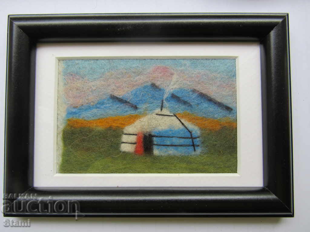 Auction  Traditional felt painting - Mongolia