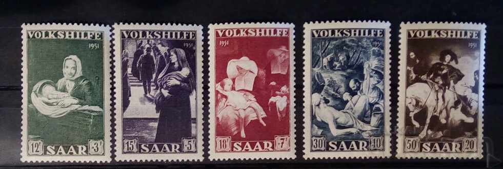 Germany/Saar 1951 Art/Paintings/Horses MLH