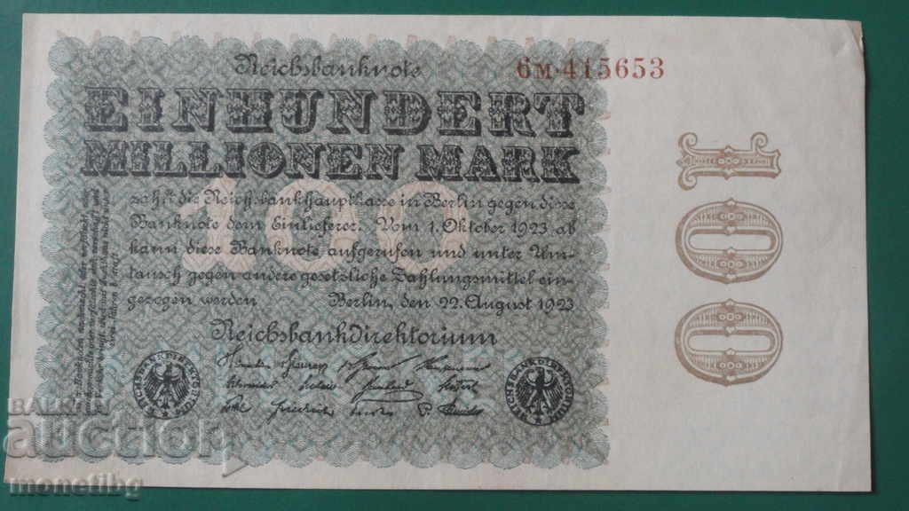 Germania 1923 - 100.000.000 de mărci