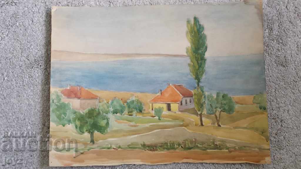 OLD PAINTING LANDSCAPE WATERCOLOR OLD PAINTING LANDSCAPE WATERCOLOR