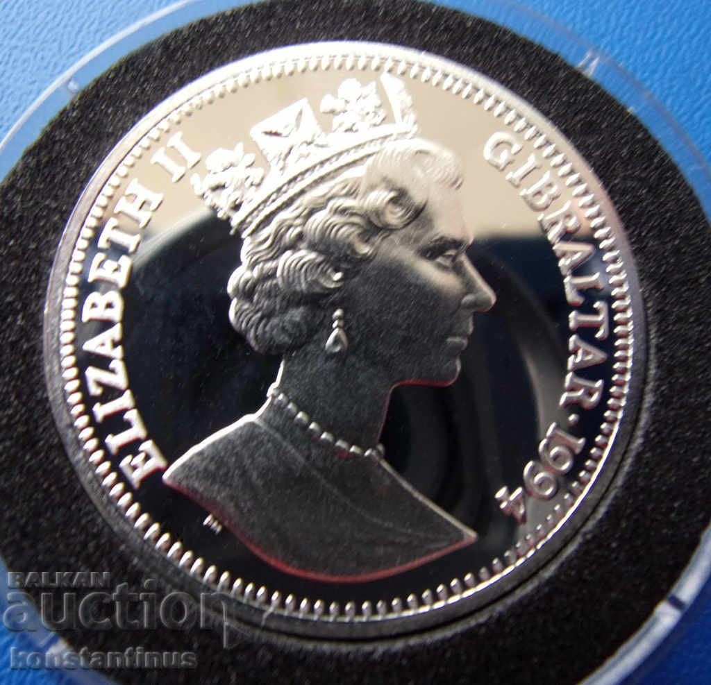 о.Гибралтар  14  Екю  1994  UNC  PROOF  Rare с цена € 23.01 | 45.00 лв.
