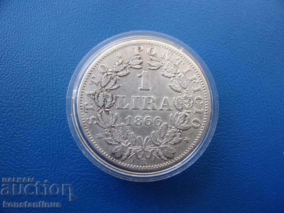 Vatican 1 Lira 1866 - XXI Rare