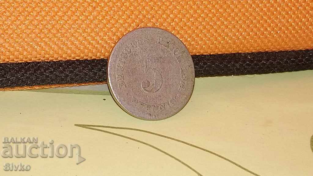 Reducere de Crăciun Monedă Germania 5 pfennig 1874