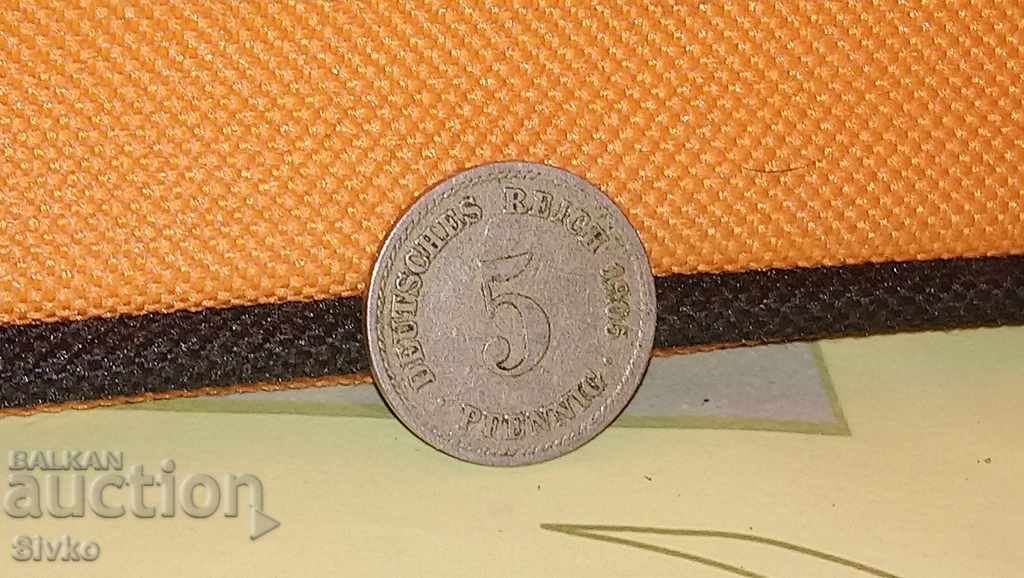 Reducere de Crăciun Monedă Germania 5 pfennig 1905 - 2