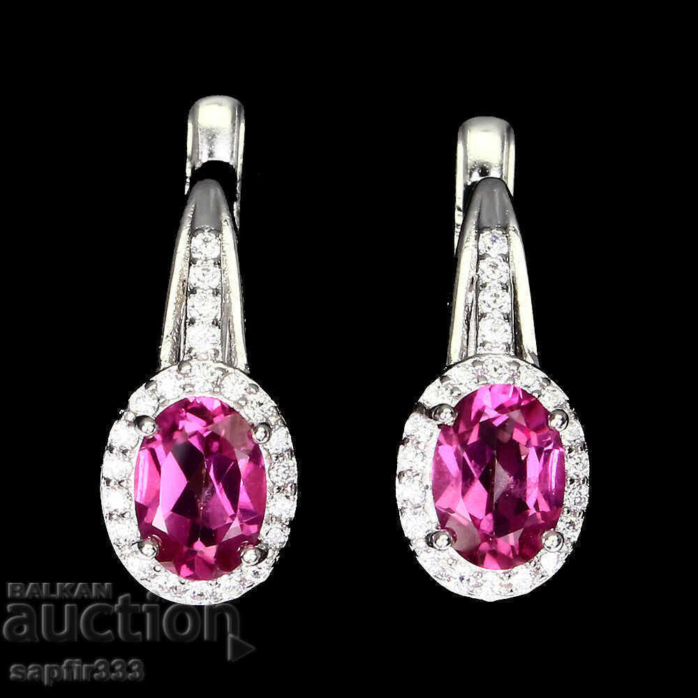 PINK TOPAZS - STYLISH EARRINGS