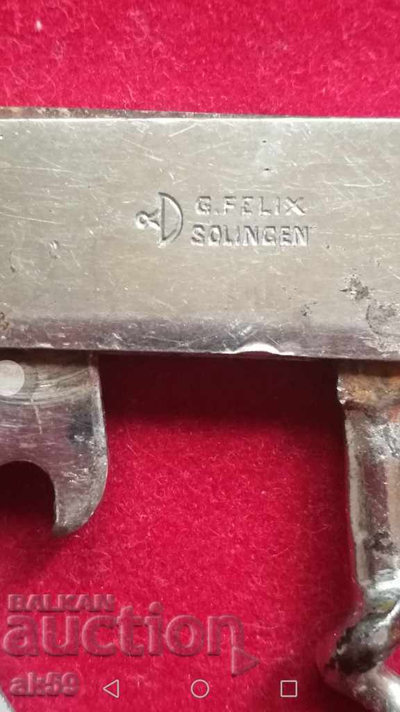 Old German corkscrew - "G. Felikx Solingen"