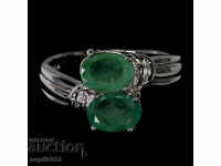 LUXURY RING WITH NATURAL EMERALDS