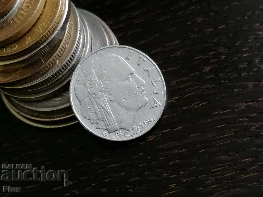 Moneda - Italia - 20 de centime 1941.