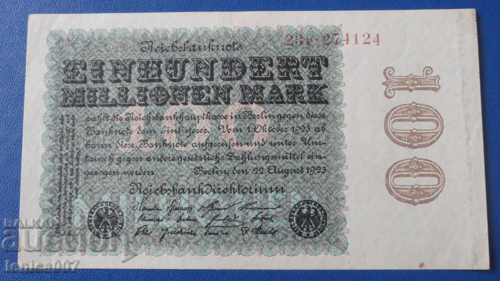 Germany 1923 - 100 Million marks with price 6.00 BGN | € 3.07 Germany 1923 - 100 Million marks with price 6.00 BGN | € 3.07