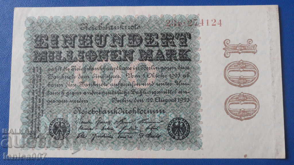 Germania 1923 - 100 milioane de mărci