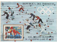 1979. Paraguay. Jocurile Olimpice de iarnă - Lacul Placid. Bloc.