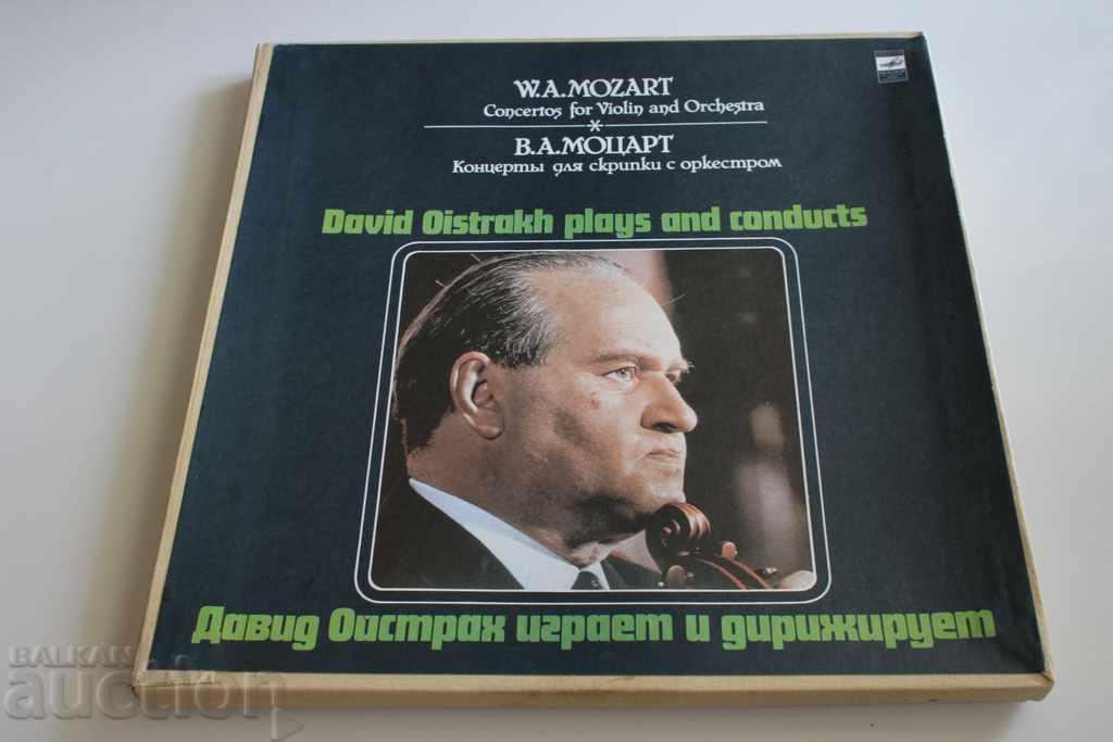 4 PIECES GRAMPHONE RECORDS MOZART DAVID OYSTRAH USSR RECORD