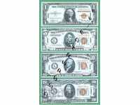 (¯`'•.¸(Reproduction) HAWAII 1942 UNC - 4 banknotes¸.•'´¯)