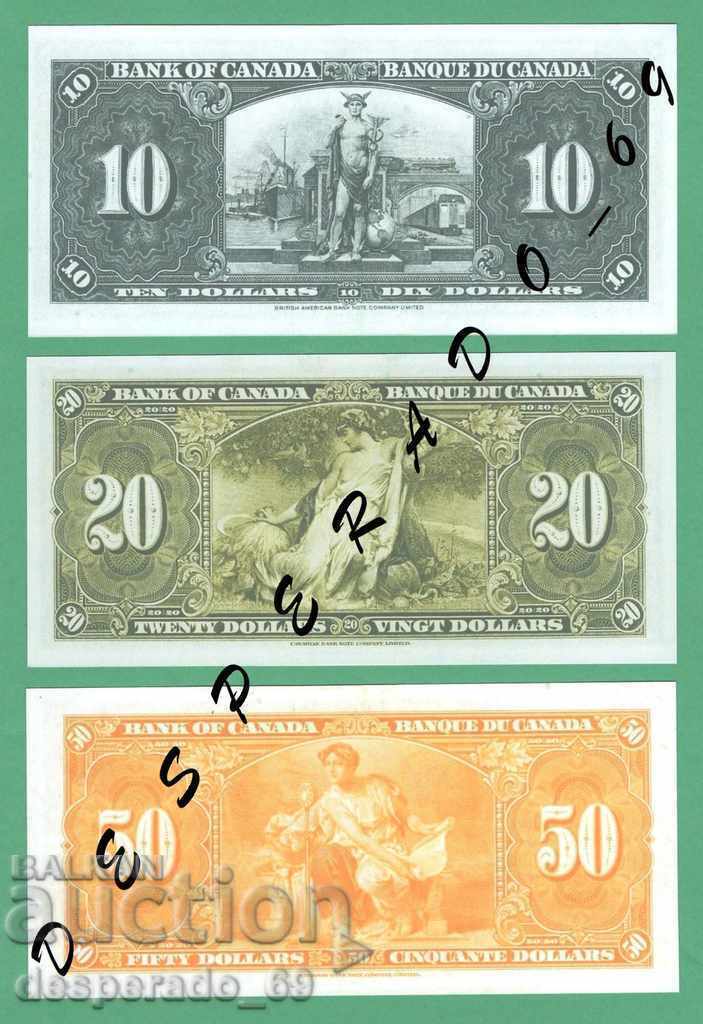 (¯`'•.¸(reproducere) CANADA 1937 UNC -8 buc. bancnote¸.•'´¯) - 5