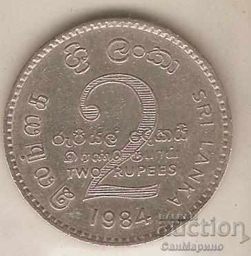+ Sri Lanka 2 rupees 1984