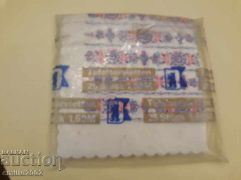 Auction Napkins GDR Berlin unprinted Auction Napkins GDR Berlin unprinted