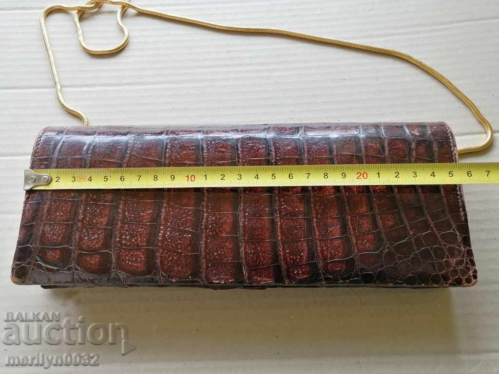 Crocodile skin bag with price 125.00 BGN | € 63.91 Crocodile skin bag with price 125.00 BGN | € 63.91