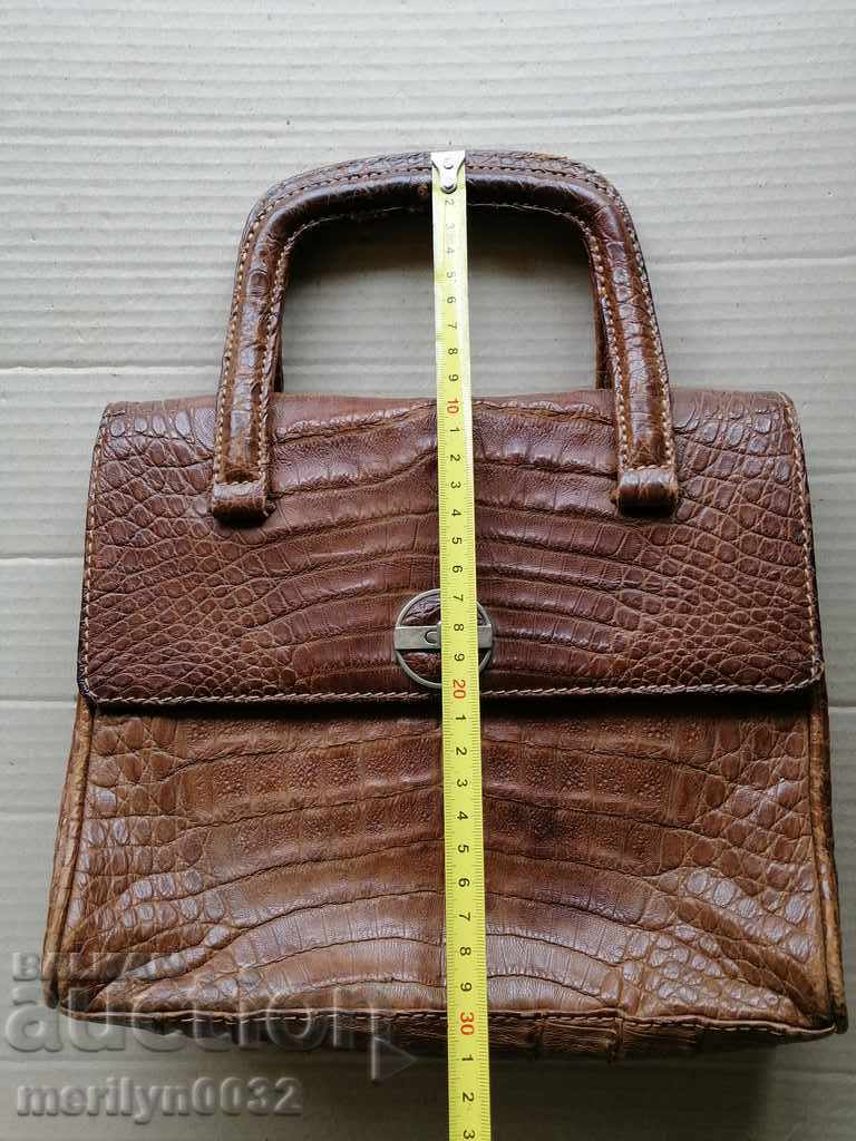 Crocodile skin bag with price 145.00 BGN | € 74.14