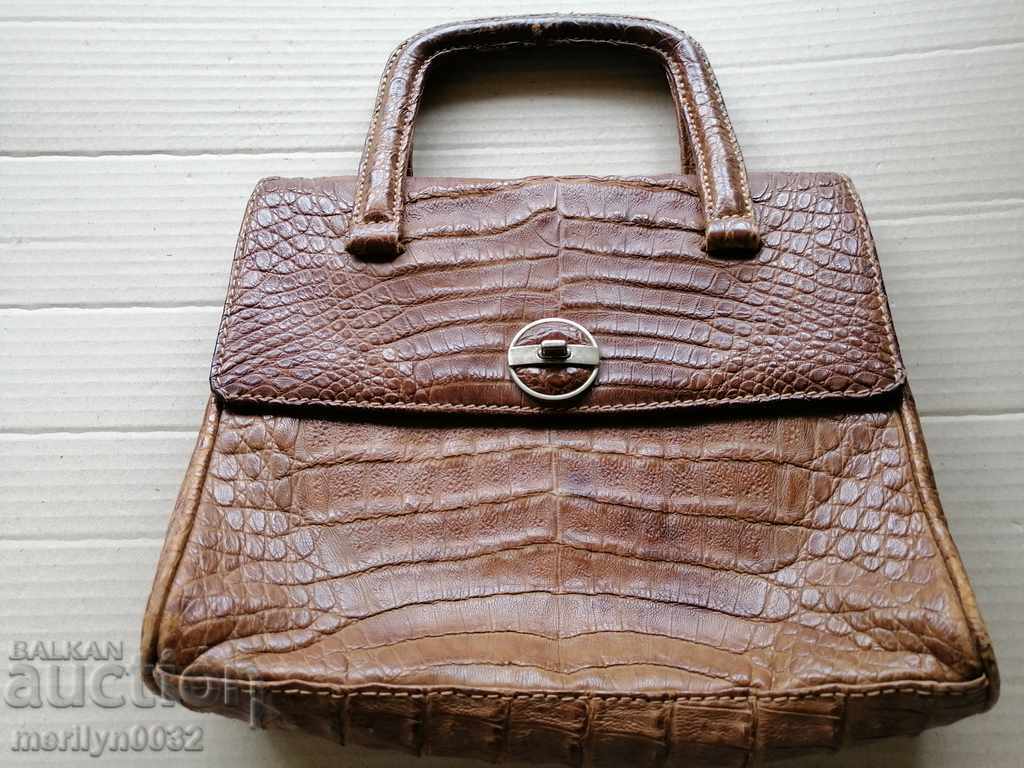 Crocodile skin bag