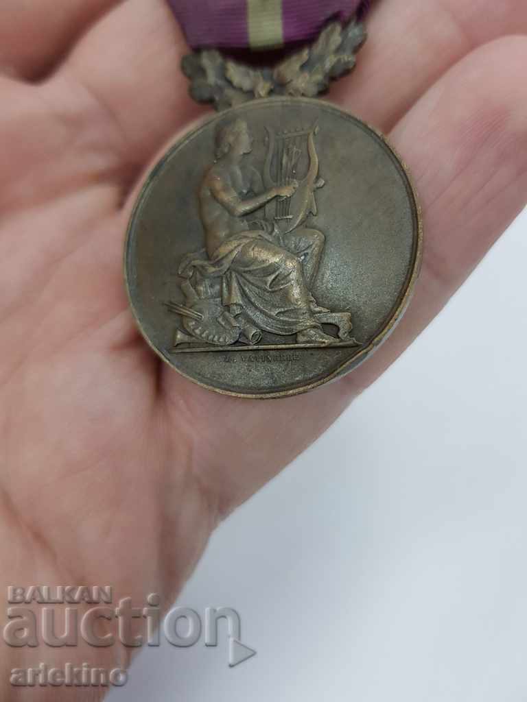 Δημοπρασία Όμορφο παλιό γαλλικό μουσικό μετάλλιο Ορφέας με λύρα Δημοπρασία Όμορφο παλιό γαλλικό μουσικό μετάλλιο Ορφέας με λύρα