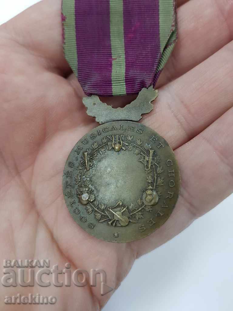 Όμορφο παλιό γαλλικό μουσικό μετάλλιο Ορφέας με λύρα - 5 Όμορφο παλιό γαλλικό μουσικό μετάλλιο Ορφέας με λύρα - 5