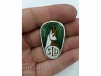 A beautiful hunting European SLD badge with enamel