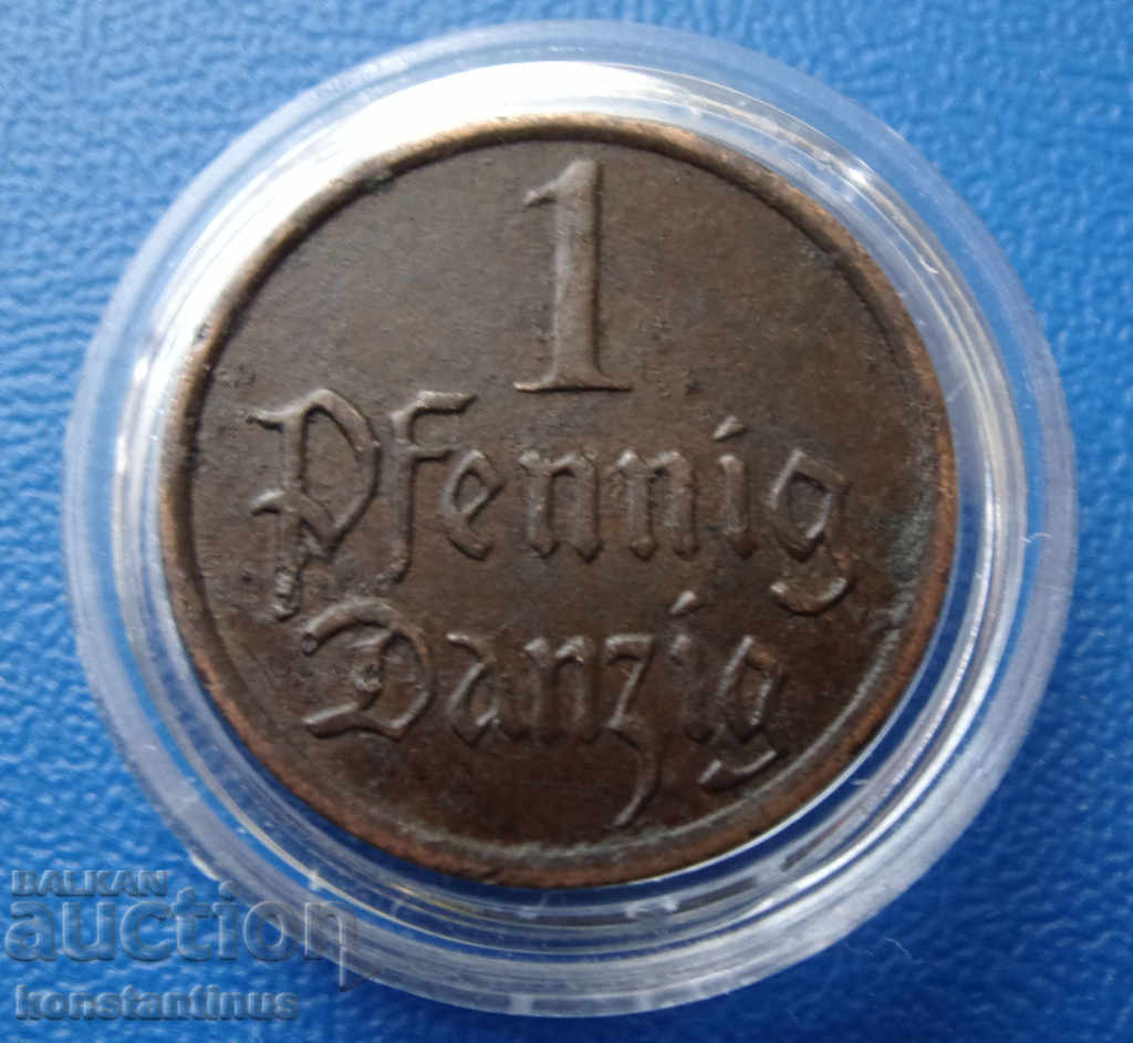 Danzig 1 Pfennig 1937 Rare